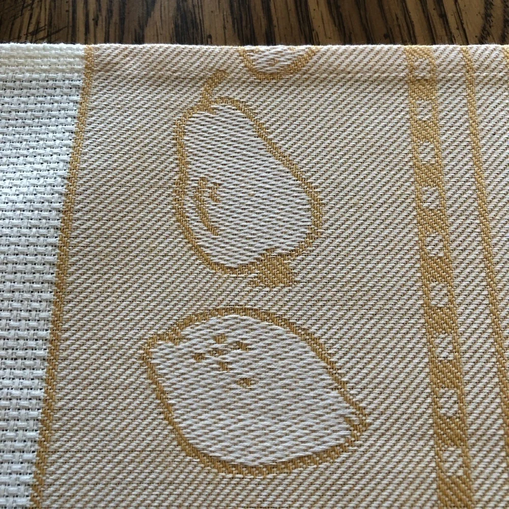 Vintage Zweigart Germany Fruit Jacquard Cotton Placemats, Set of 2